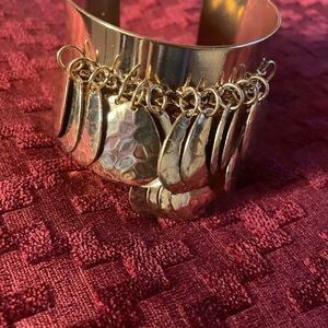 Gold tone cuff bracelet